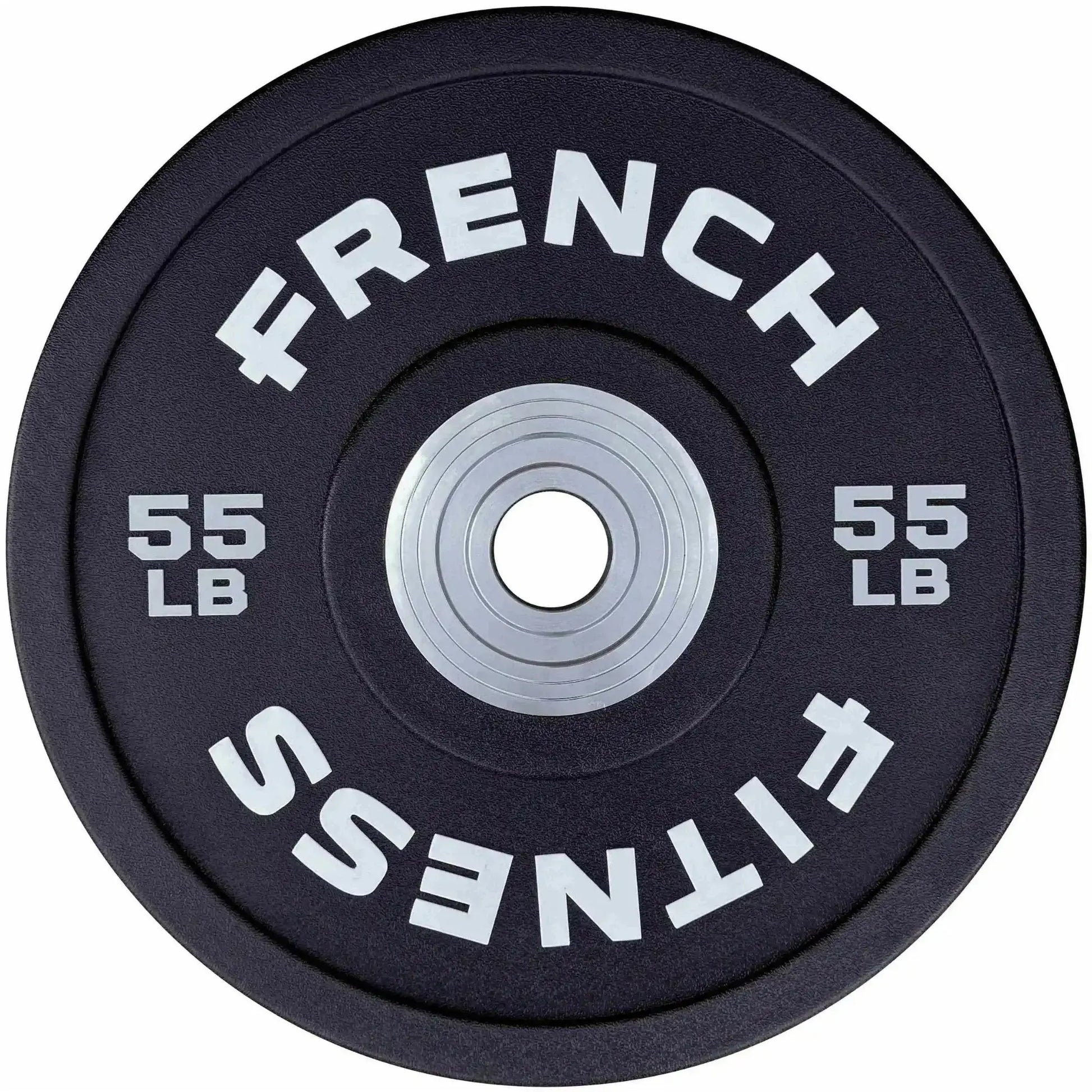 French Fitness Competition Urethane Bumper Plate Set 320 lb Black (New) Image 5