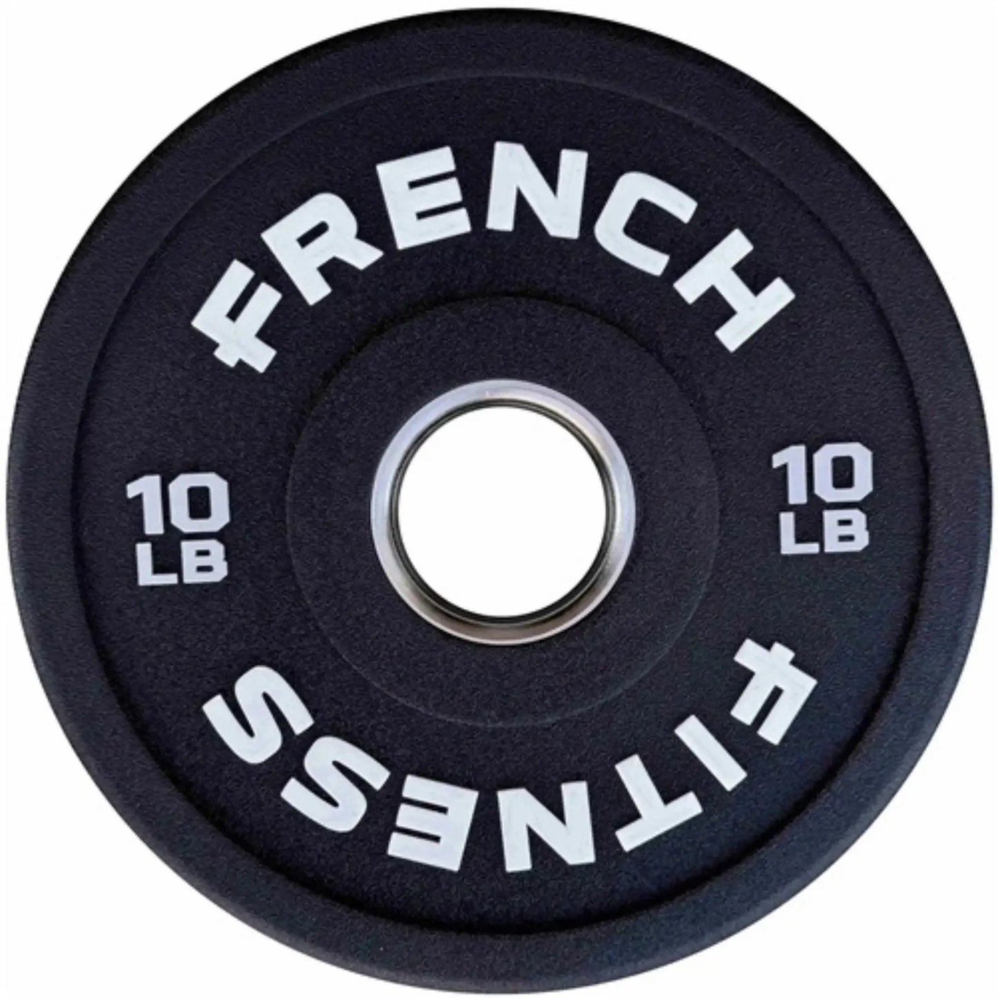 French Fitness Competition Urethane Bumper Plate Set 340 lb Black (New) Image 2