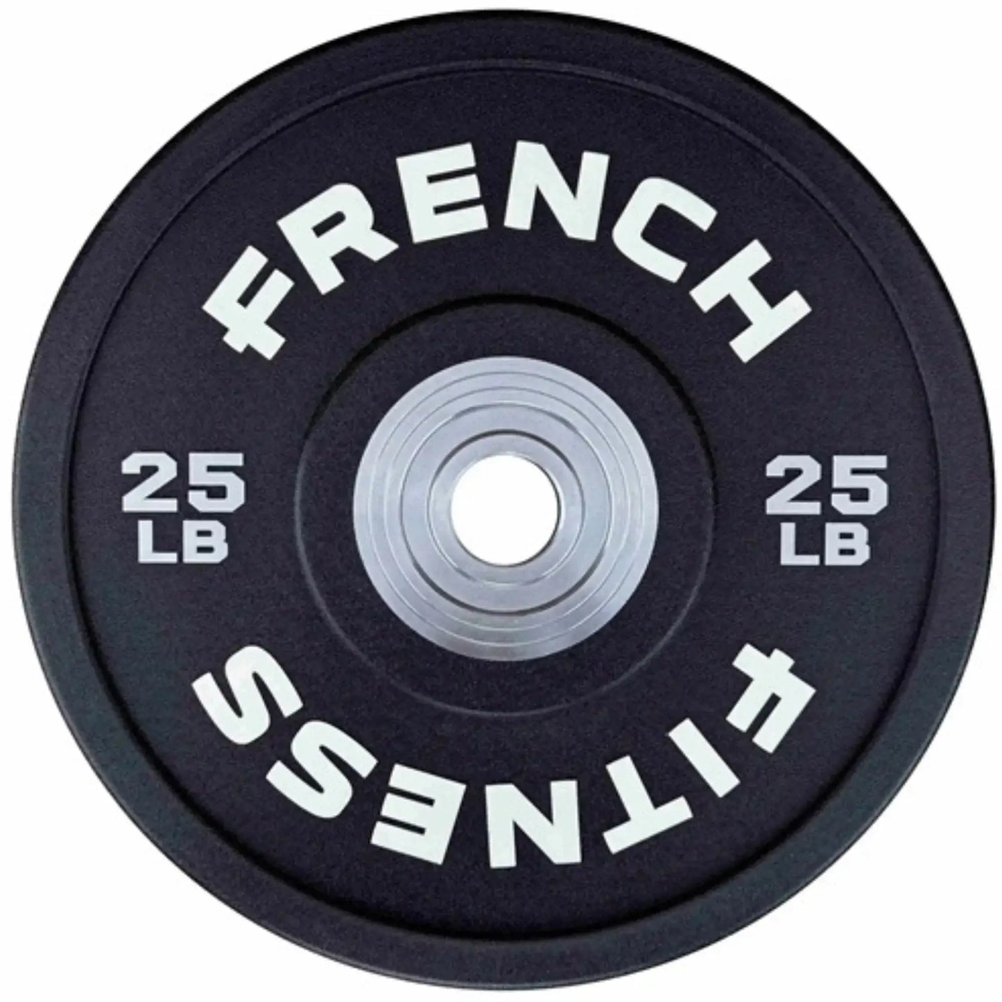 French Fitness Competition Urethane Bumper Plate Set 340 lb Black (New) Image 3
