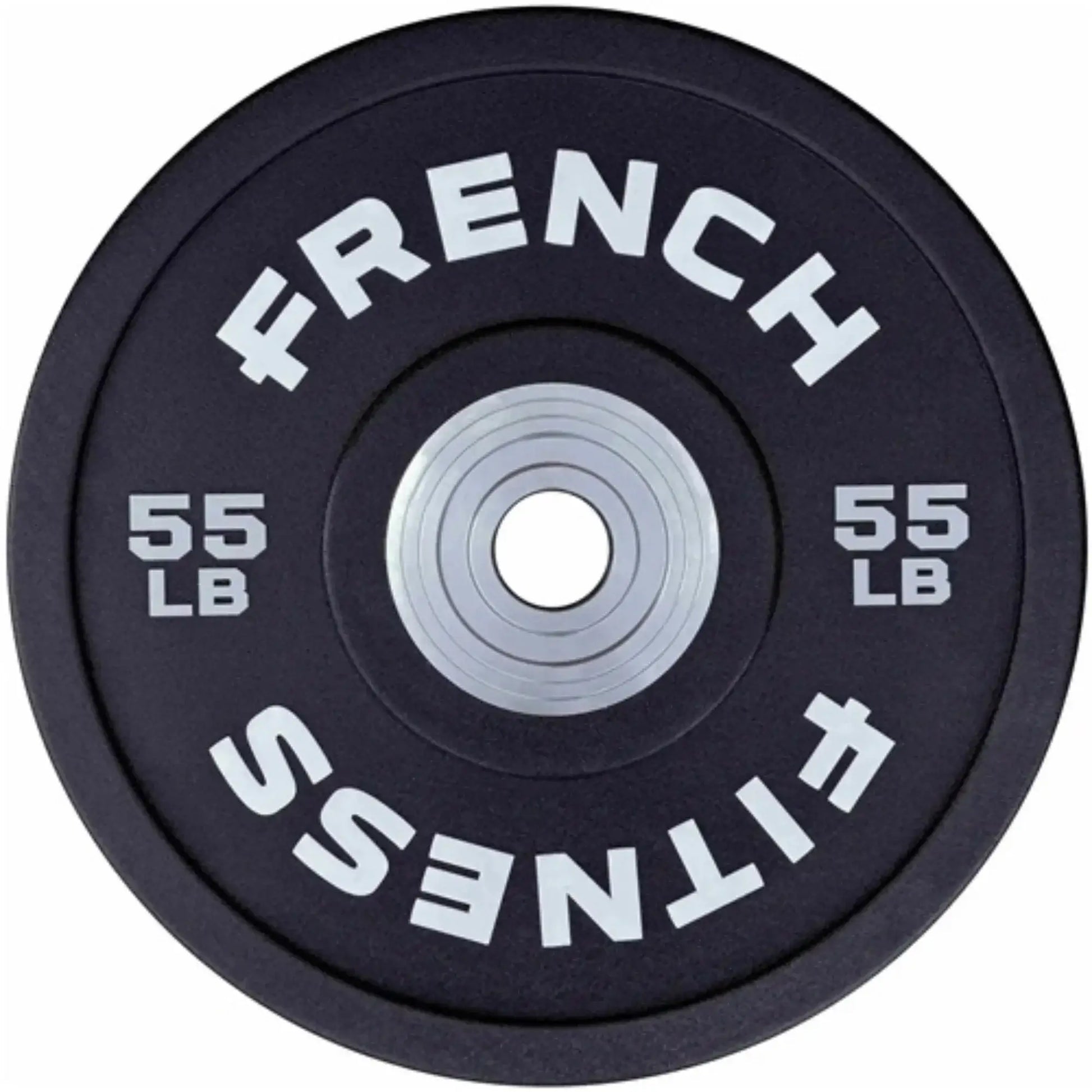 French Fitness Competition Urethane Bumper Plate Set 340 lb Black (New) Image 6