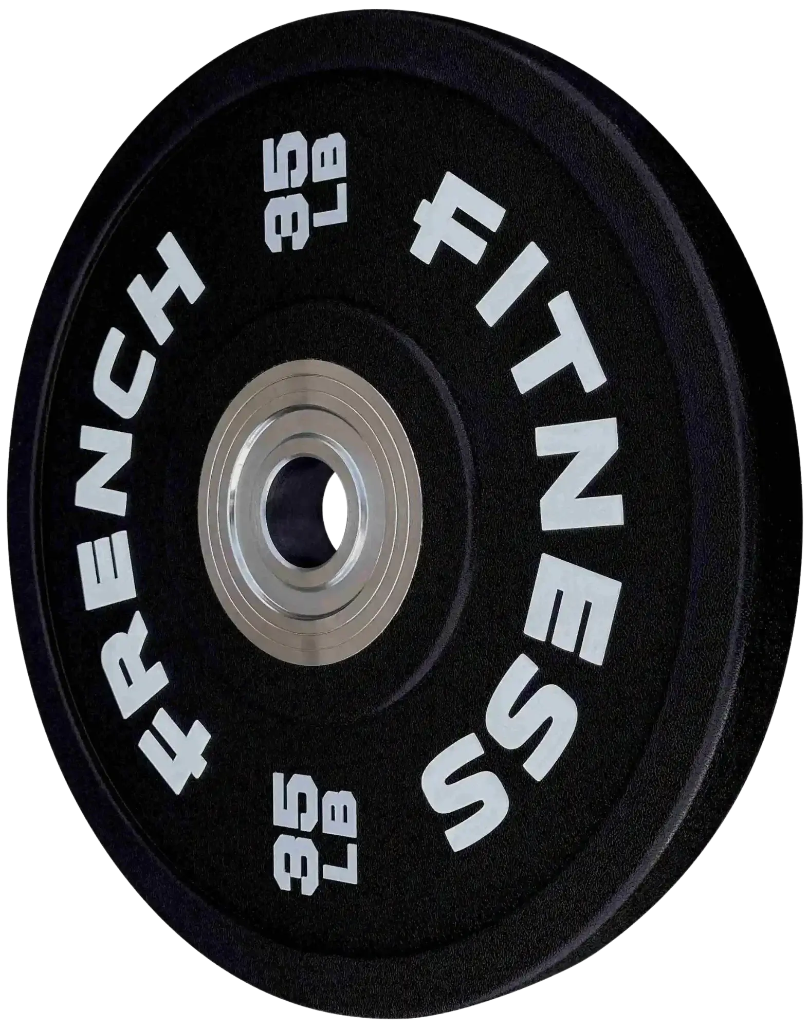 French Fitness Competition Urethane Bumper Plate 35 lb Black (New) Image