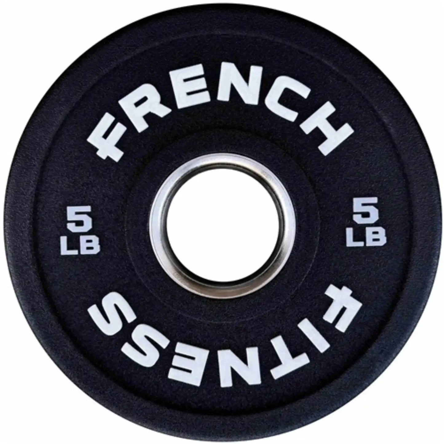 French Fitness Competition Urethane Bumper Plate Set 350 lb Black (New) Image 2