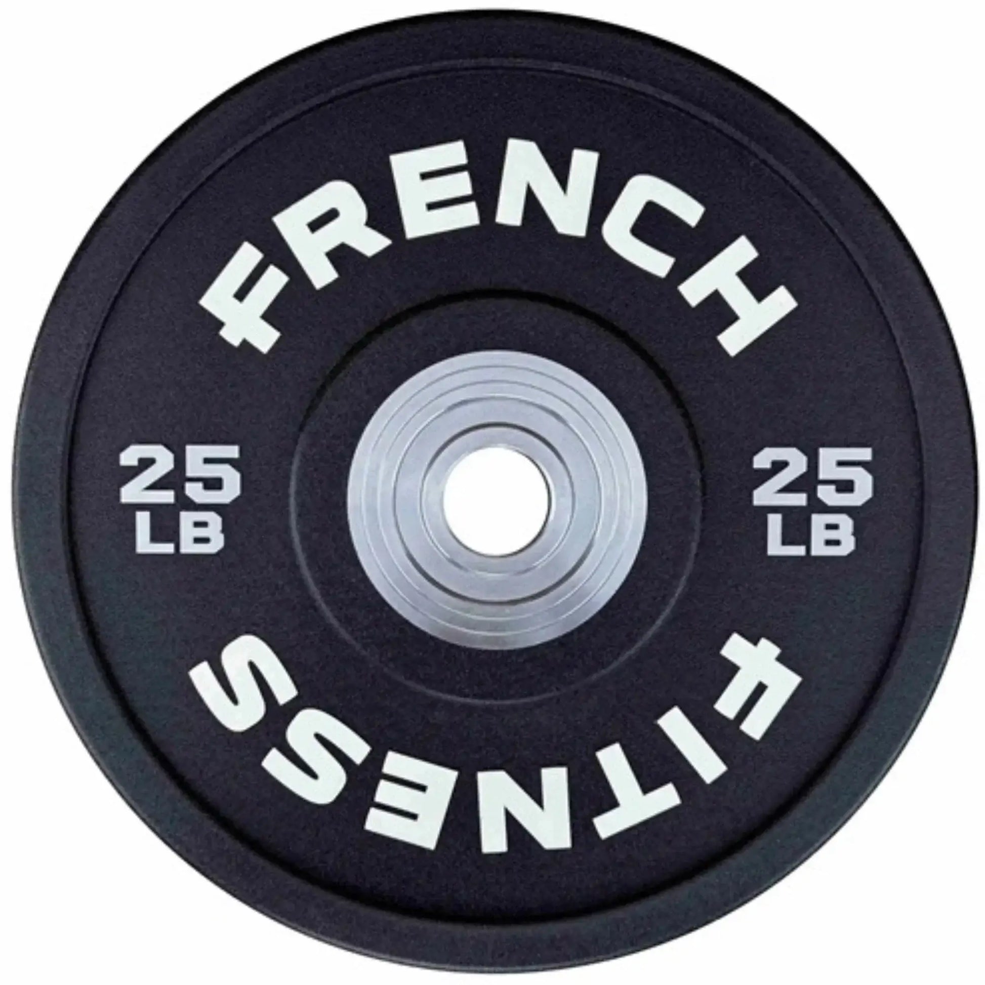 French Fitness Competition Urethane Bumper Plate Set 350 lb Black (New) Image 4