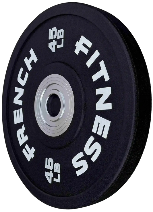 French Fitness Competition Urethane Bumper Plate 45 lb Black (New) Image