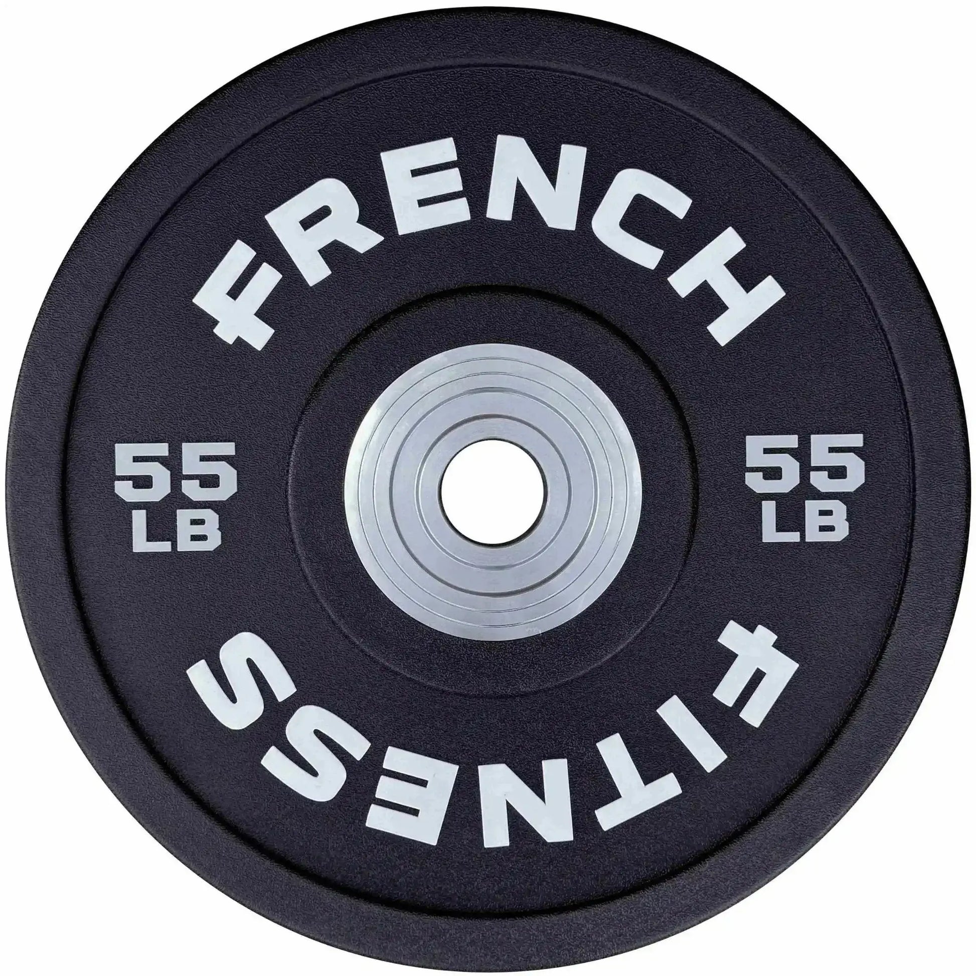 French Fitness Competition Urethane Bumper Plate 55 lb Black (New) Image 2