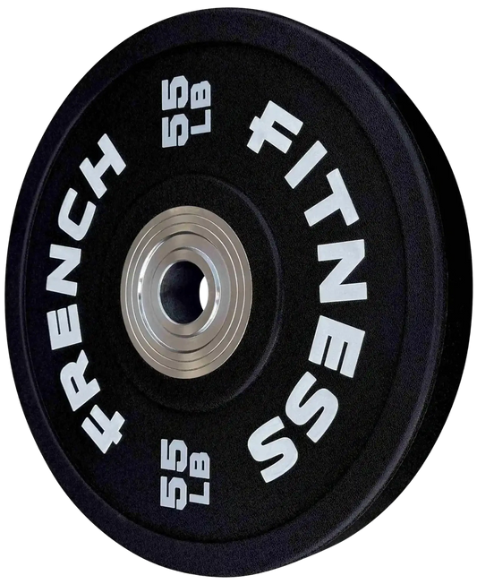 French Fitness Competition Urethane Bumper Plate 55 lb Black (New) Image