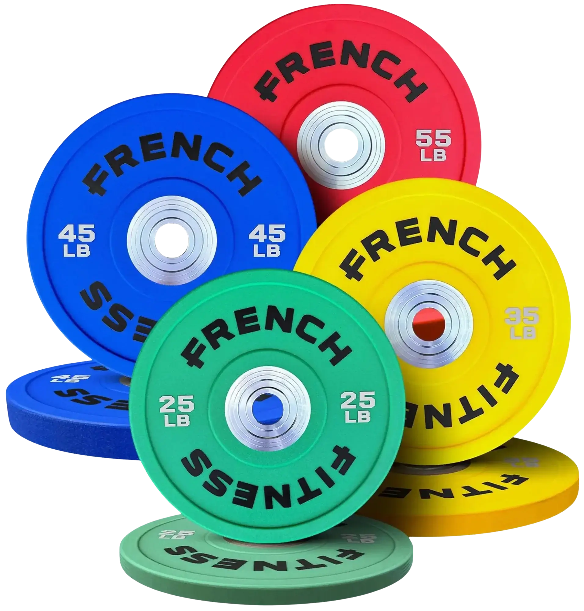 French Fitness Competition Urethane Bumper Plate 320 lb Colored (New) Image