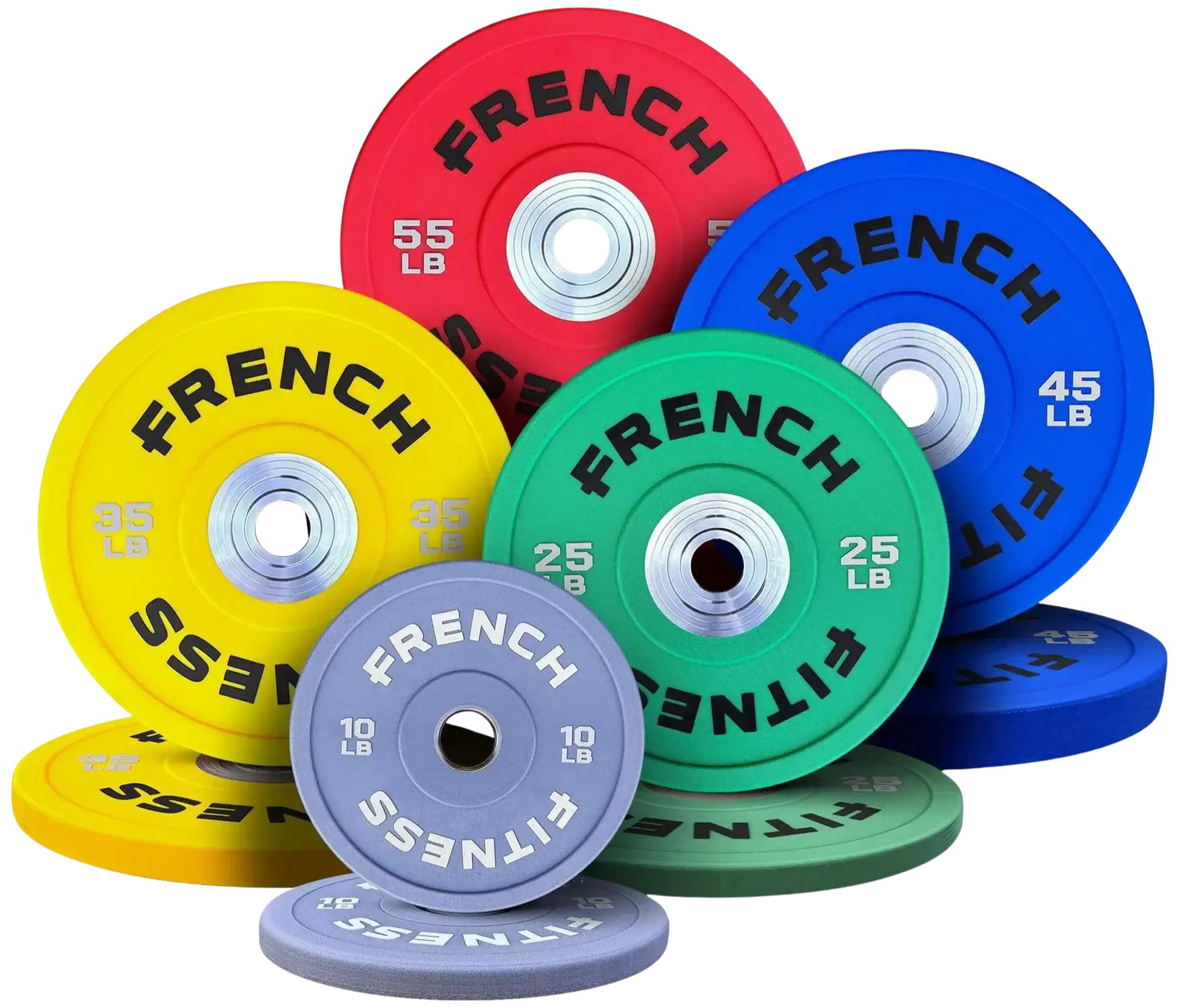 French Fitness Competition Urethane Bumper Plate 340 lb Colored (New) Image