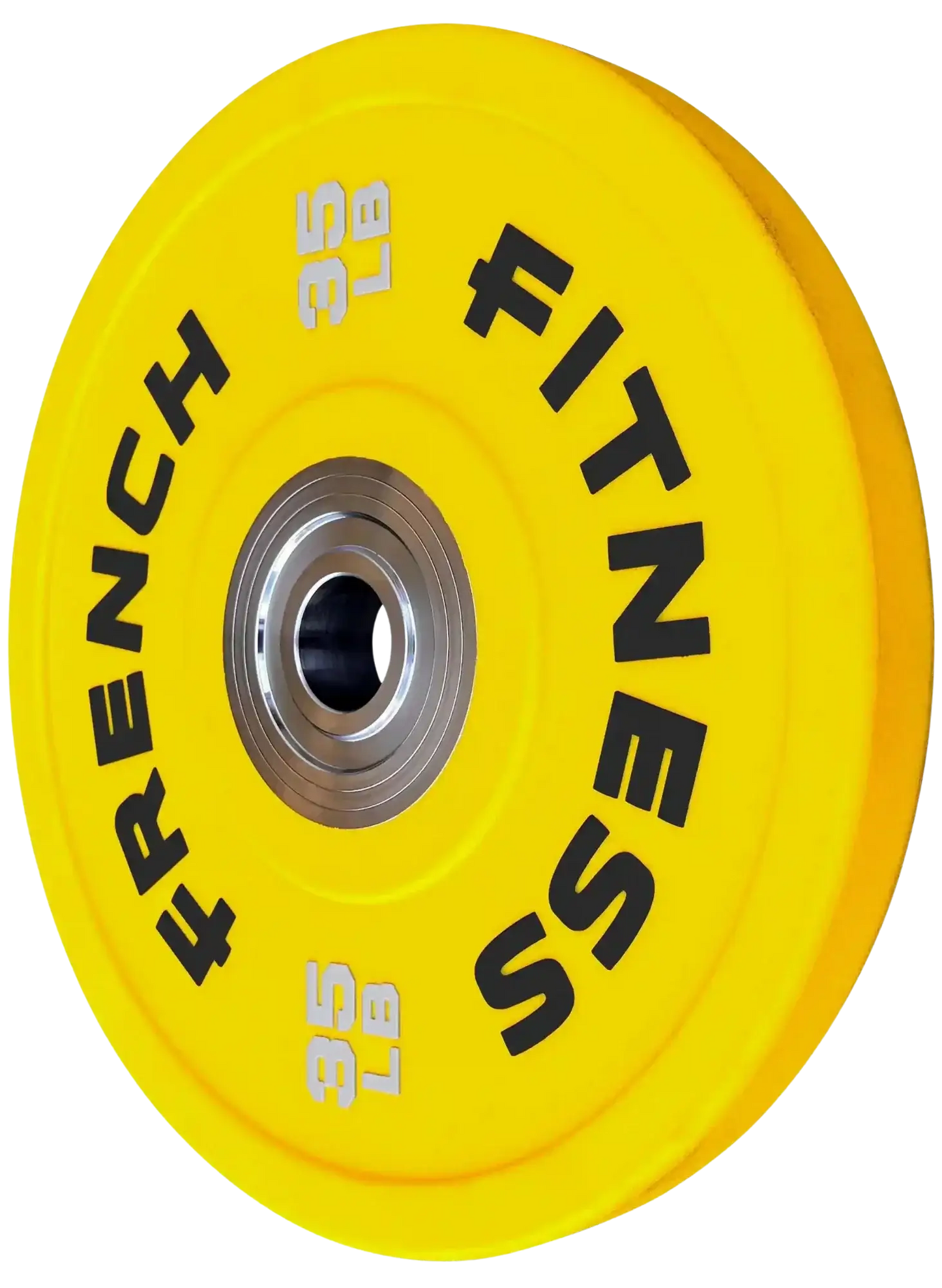 French Fitness Competition Urethane Bumper Plate 35 lb Colored (Yellow) (New) Image