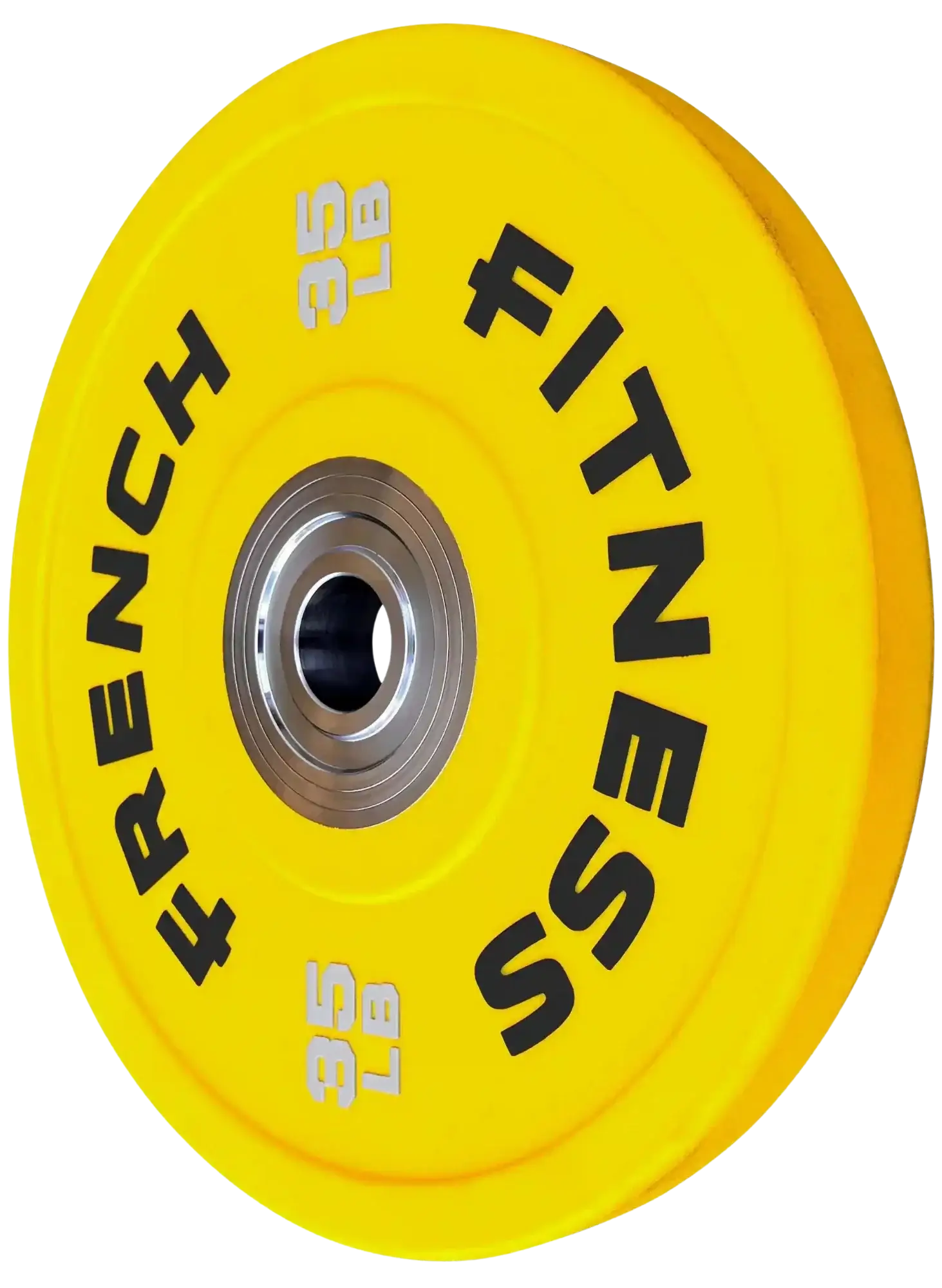 French Fitness Competition Urethane Bumper Plate 35 lb Colored (Yellow) (New) Image