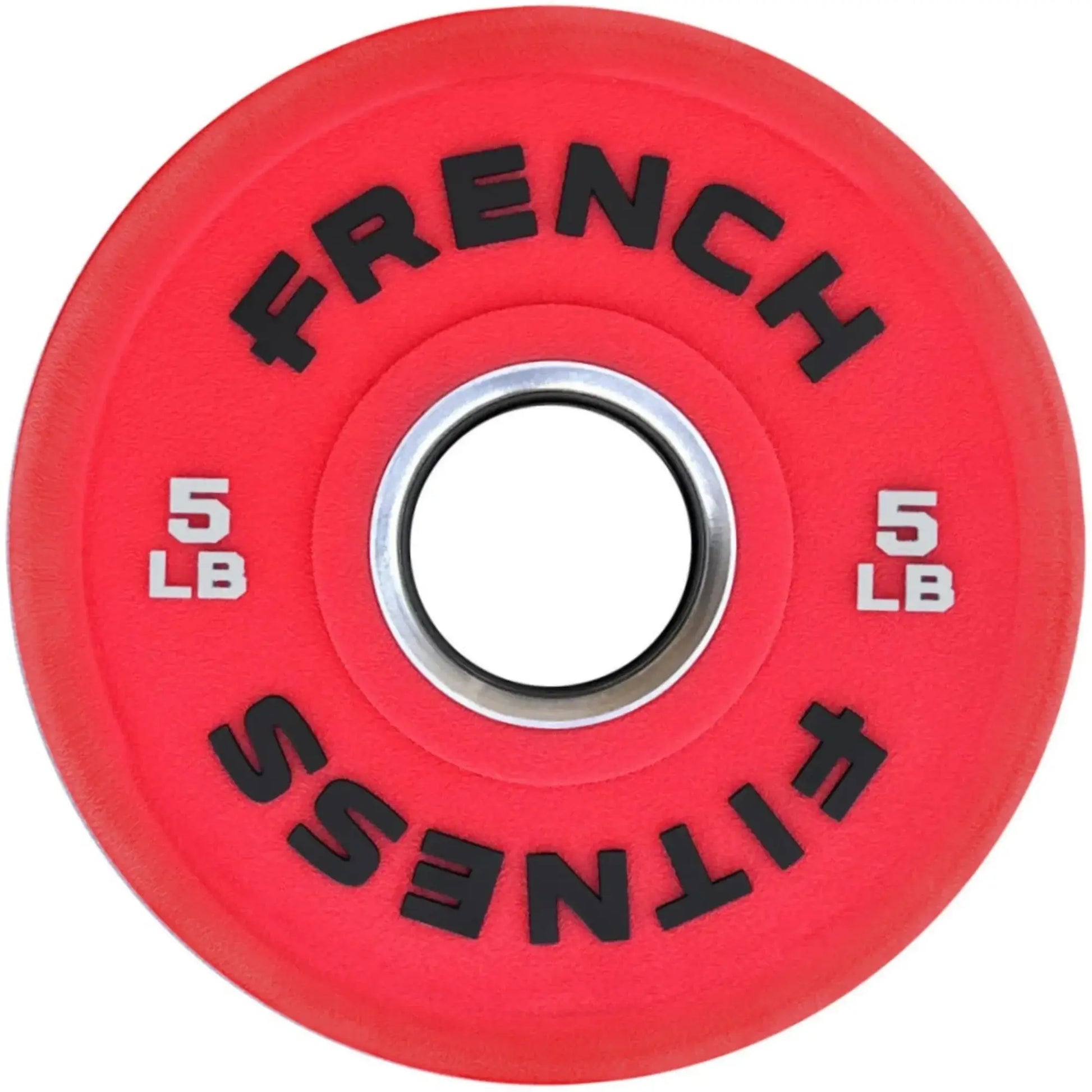 French Fitness Competition Urethane Bumper Plate 5 lb Colored (Red) (New) Image 2
