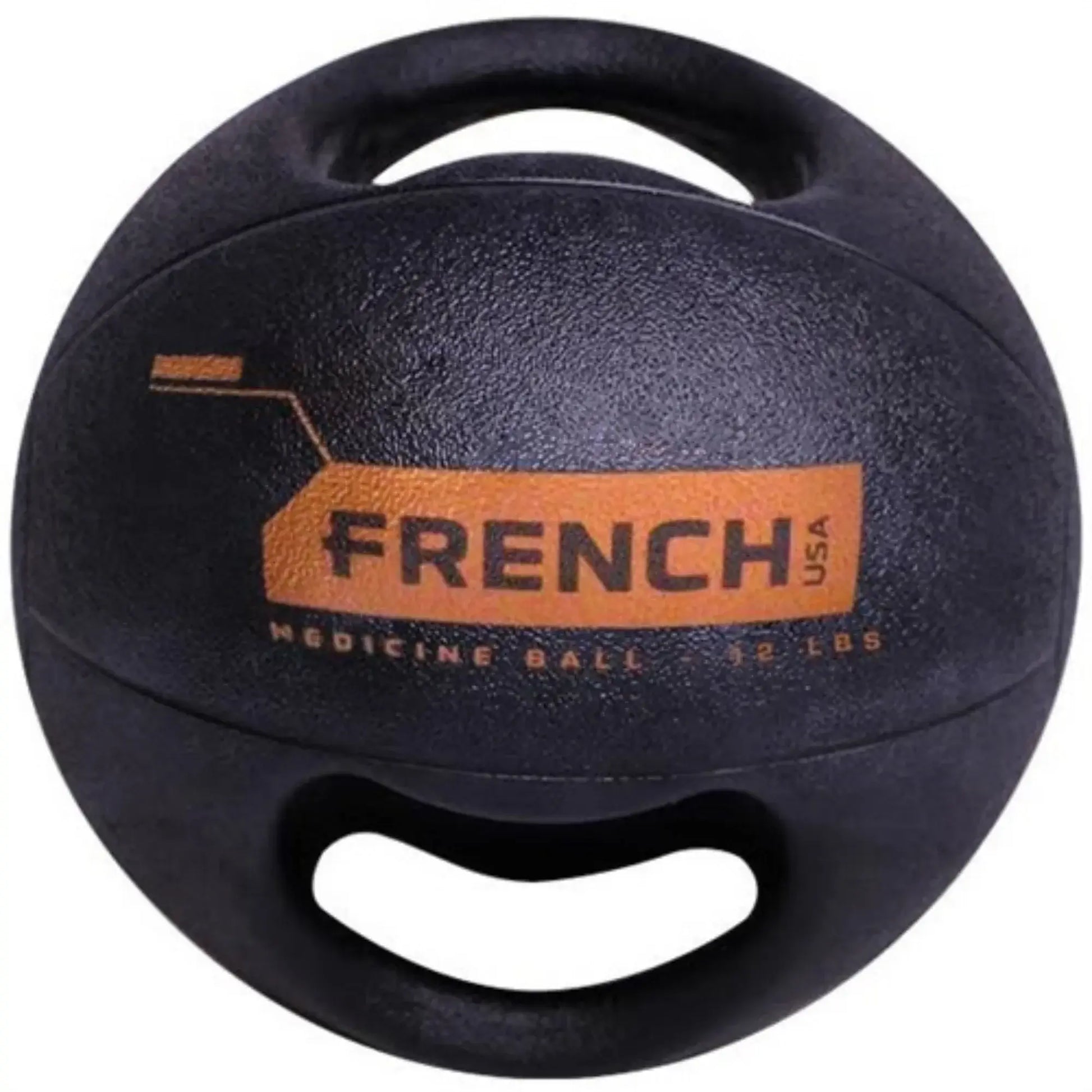 French Fitness Dual Grip Medicine Ball w/Handles 12 lb (New) Image 2