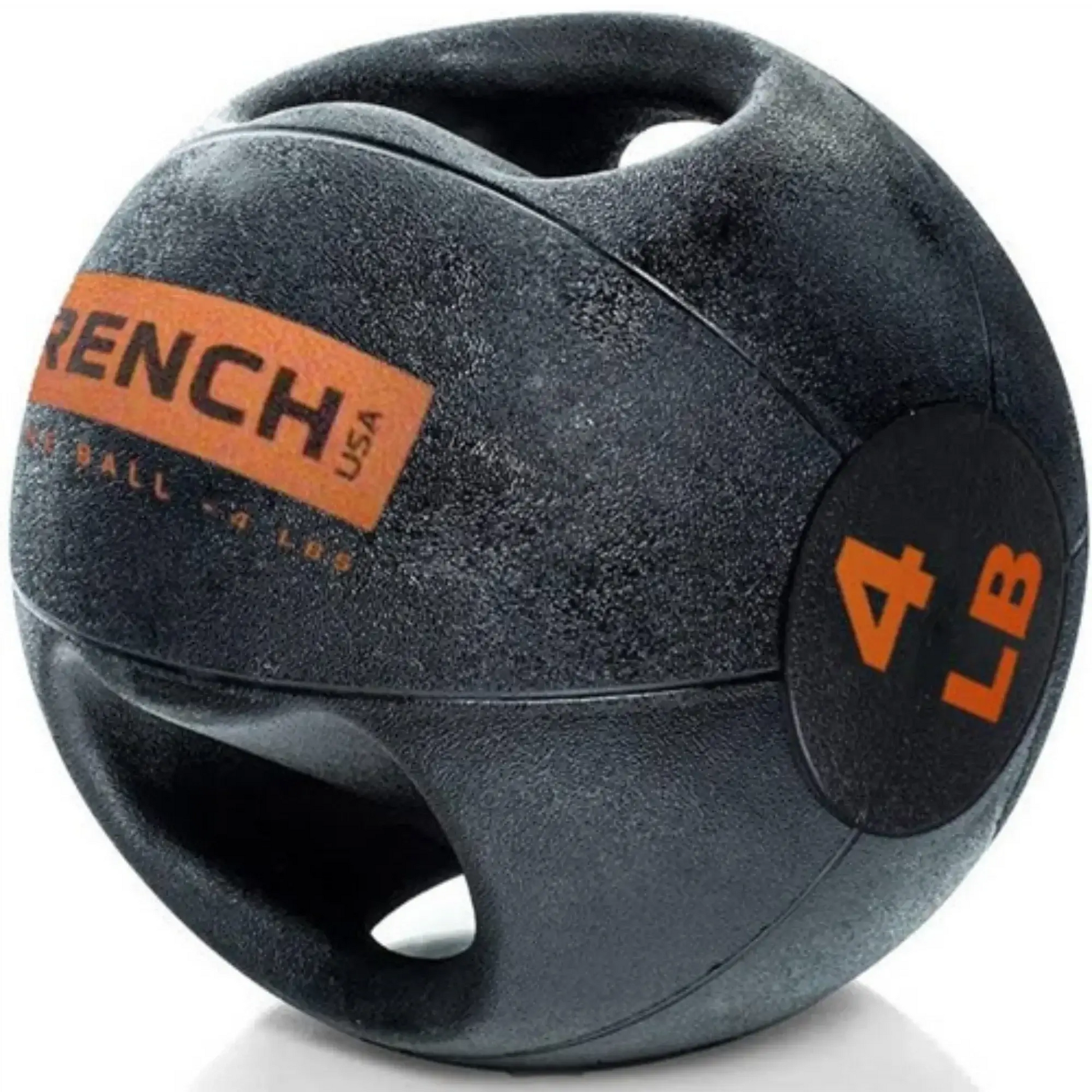 French Fitness Dual Grip Medicine Ball w/Handles 4 lb (New) Image