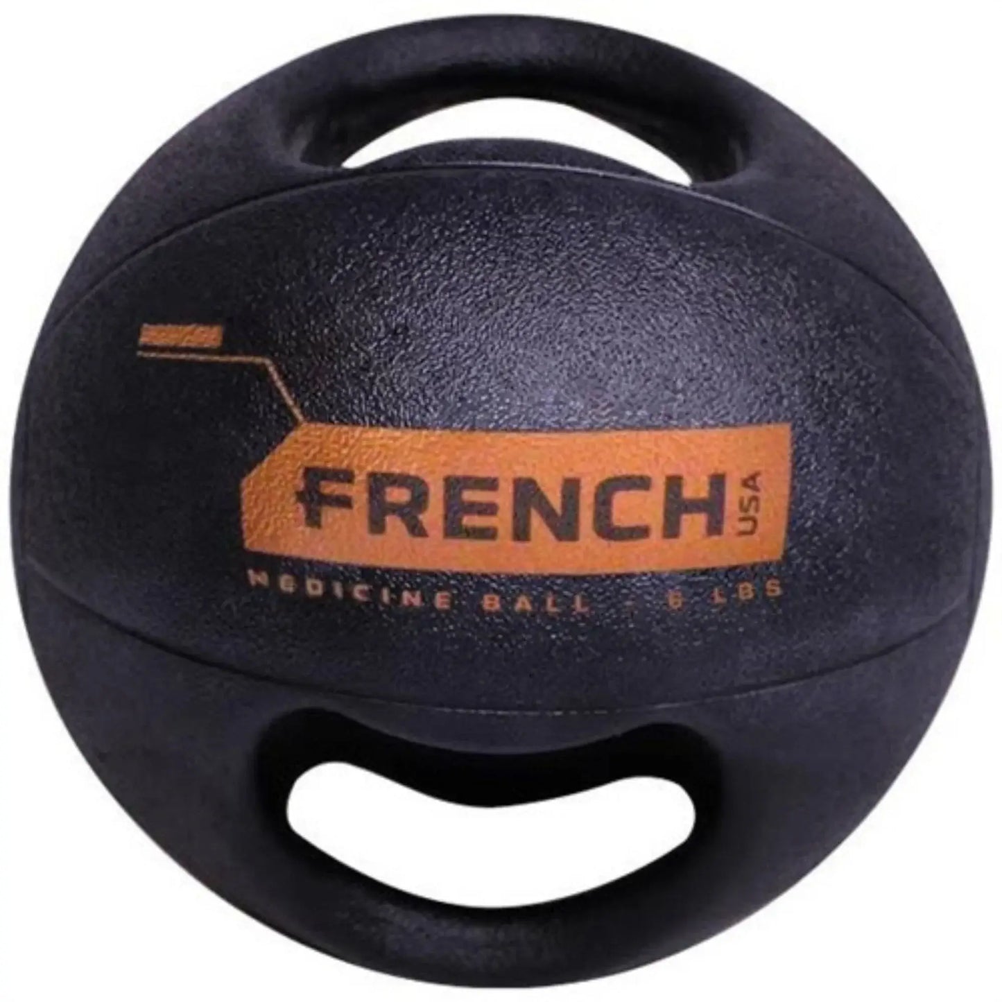 French Fitness Dual Grip Medicine Ball w/Handles 6 lb (New) Image 2