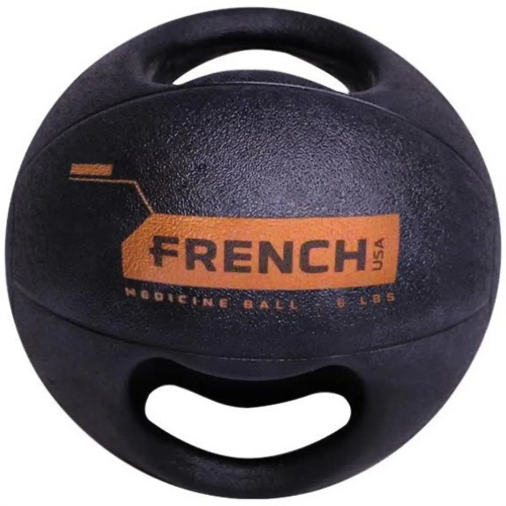 French Fitness Dual Grip Medicine Ball w/Handles 6 lb (New) Image 2