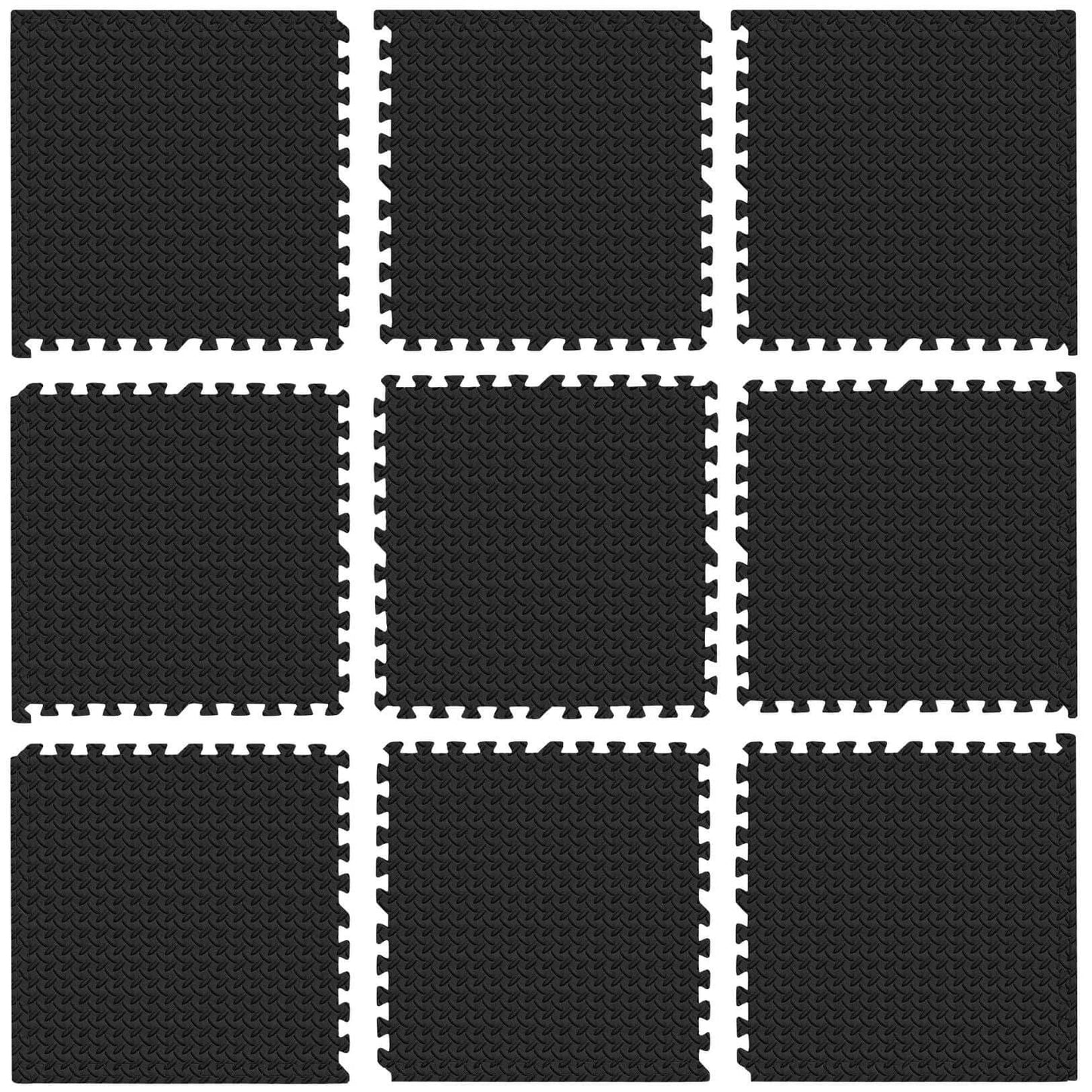 French Fitness - 24" x 24" Eva Interlocking Tiles (New) - Layout  View