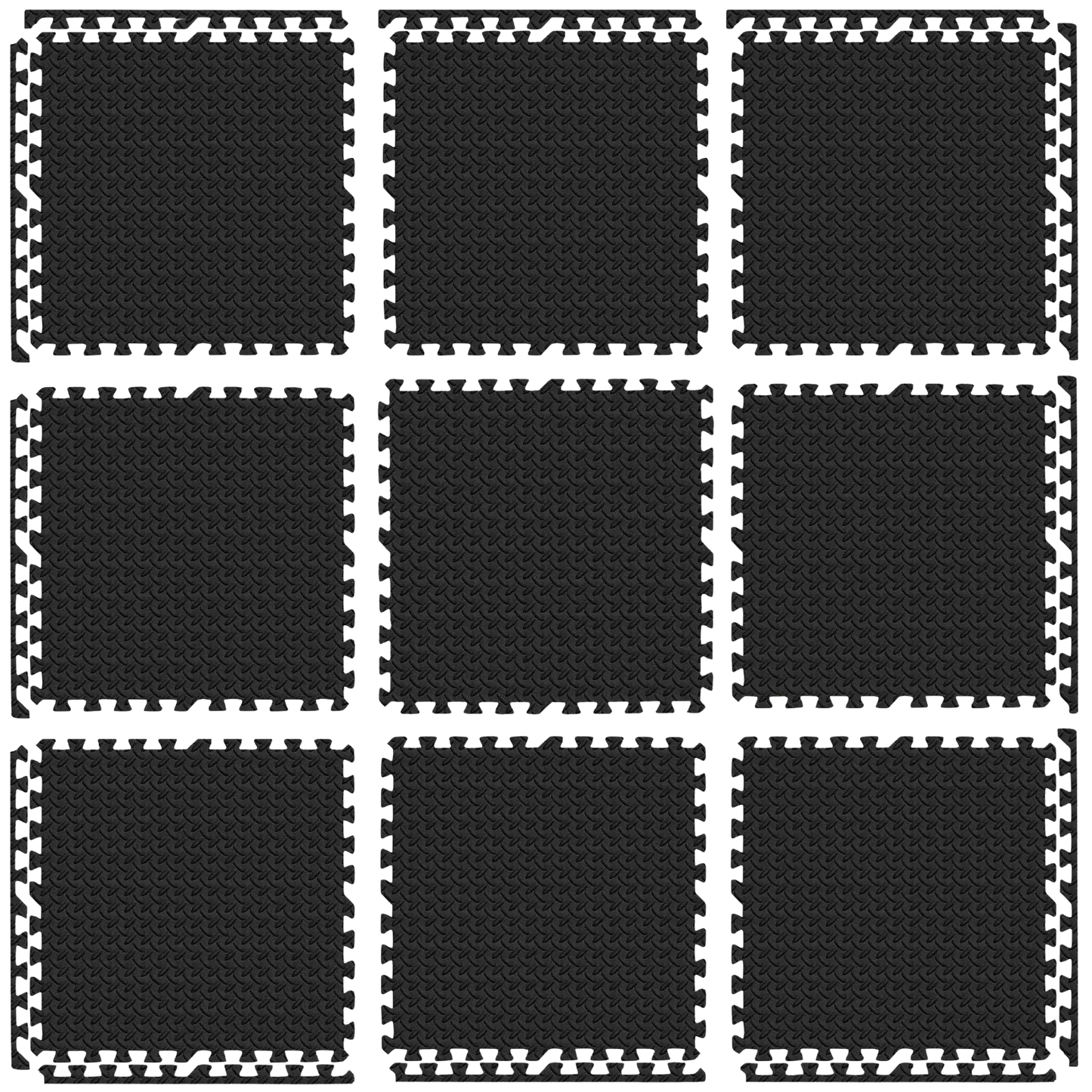 French Fitness - 24" x 24" Eva Interlocking Tiles (New) - Layout View
