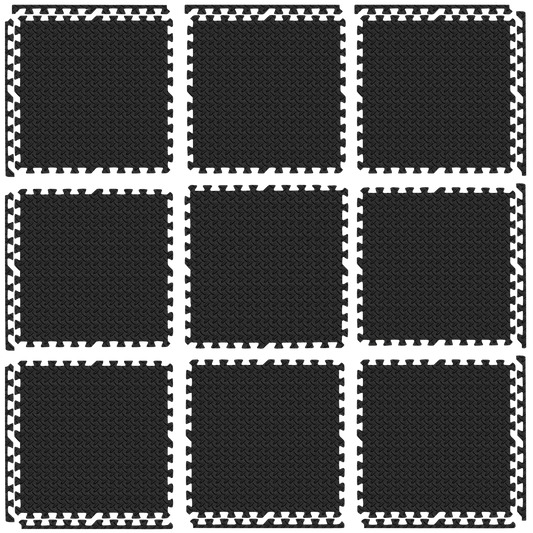 French Fitness - 24" x 24" Eva Interlocking Tiles (New) - Layout View