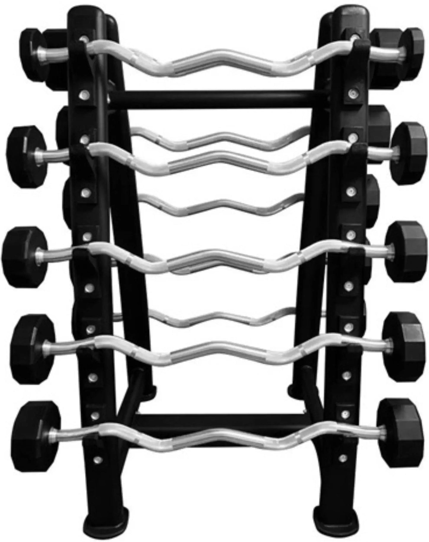French Fitness EZ Curl Urethane Barbell Bar Set, 20-110 lbs (New) Image 3