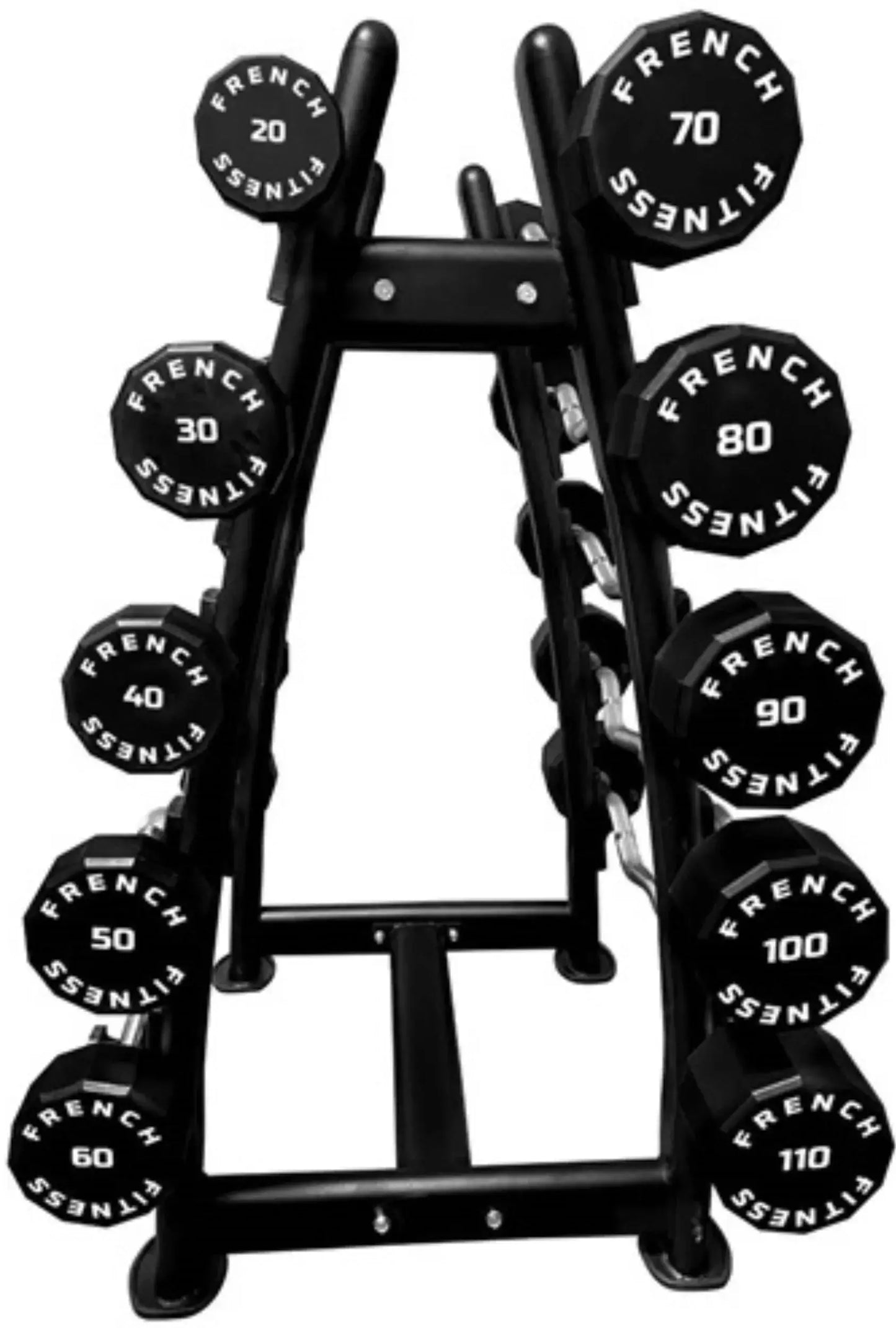 French Fitness EZ Curl Urethane Barbell Bar Set, 20-110 lbs (New) Image 4