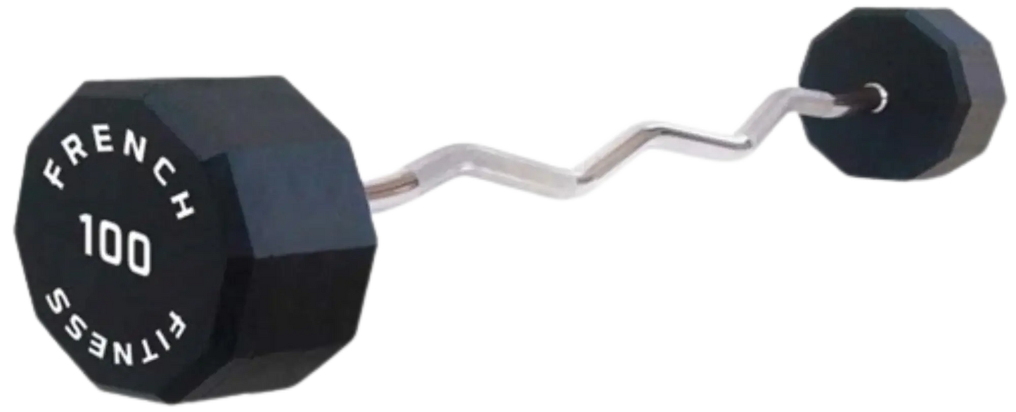 French Fitness EZ Curl Urethane Barbell 100 lbs - Single (New) Image
