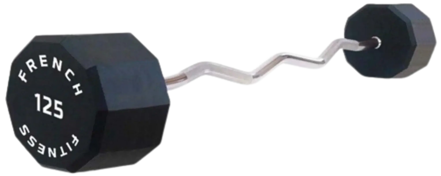 French Fitness EZ Curl Urethane Barbell 125 lbs - Single (New) Image
