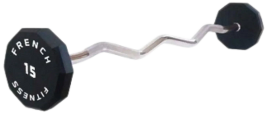 French Fitness EZ Curl Urethane Barbell 15 lbs - Single (New) Image