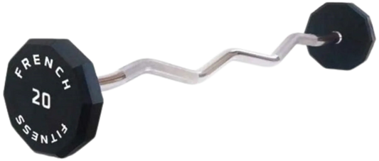 French Fitness EZ Curl Urethane Barbell 20 lbs - Single (New) Image