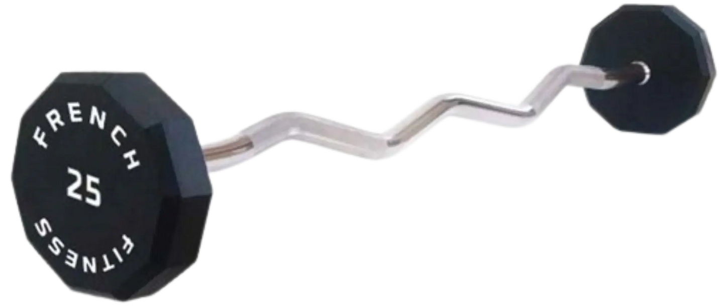 French Fitness EZ Curl Urethane Barbell 25 lbs - Single (New) Image
