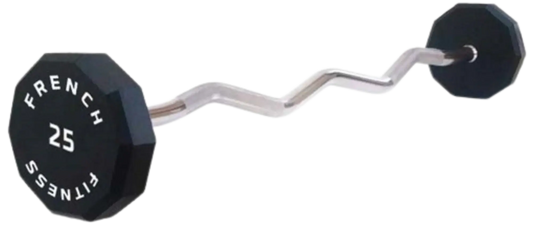 French Fitness EZ Curl Urethane Barbell 25 lbs - Single (New) Image