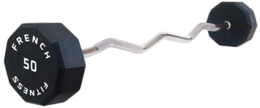 French Fitness EZ Curl Urethane Barbell 50 lbs - Single (New) Image