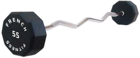 French Fitness EZ Curl Urethane Barbell 55 lbs - Single (New) Image