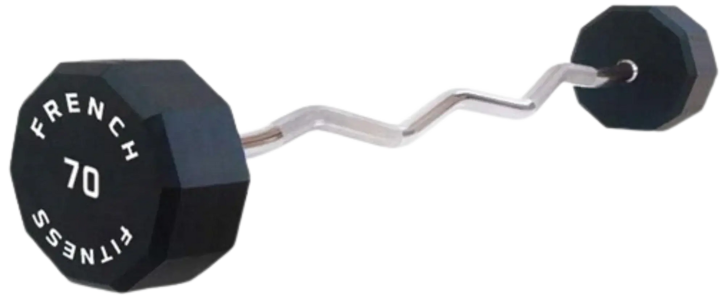 French Fitness EZ Curl Urethane Barbell 70 lbs - Single (New) Image
