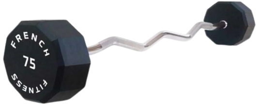 French Fitness EZ Curl Urethane Barbell 75 lbs - Single (New) Image