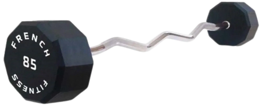 French Fitness EZ Curl Urethane Barbell 85 lbs - Single (New) Image