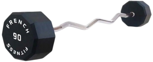 French Fitness EZ Curl Urethane Barbell 90 lbs - Single (New) Image