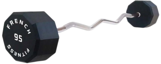 French Fitness EZ Curl Urethane Barbell 95 lbs - Single (New) Image