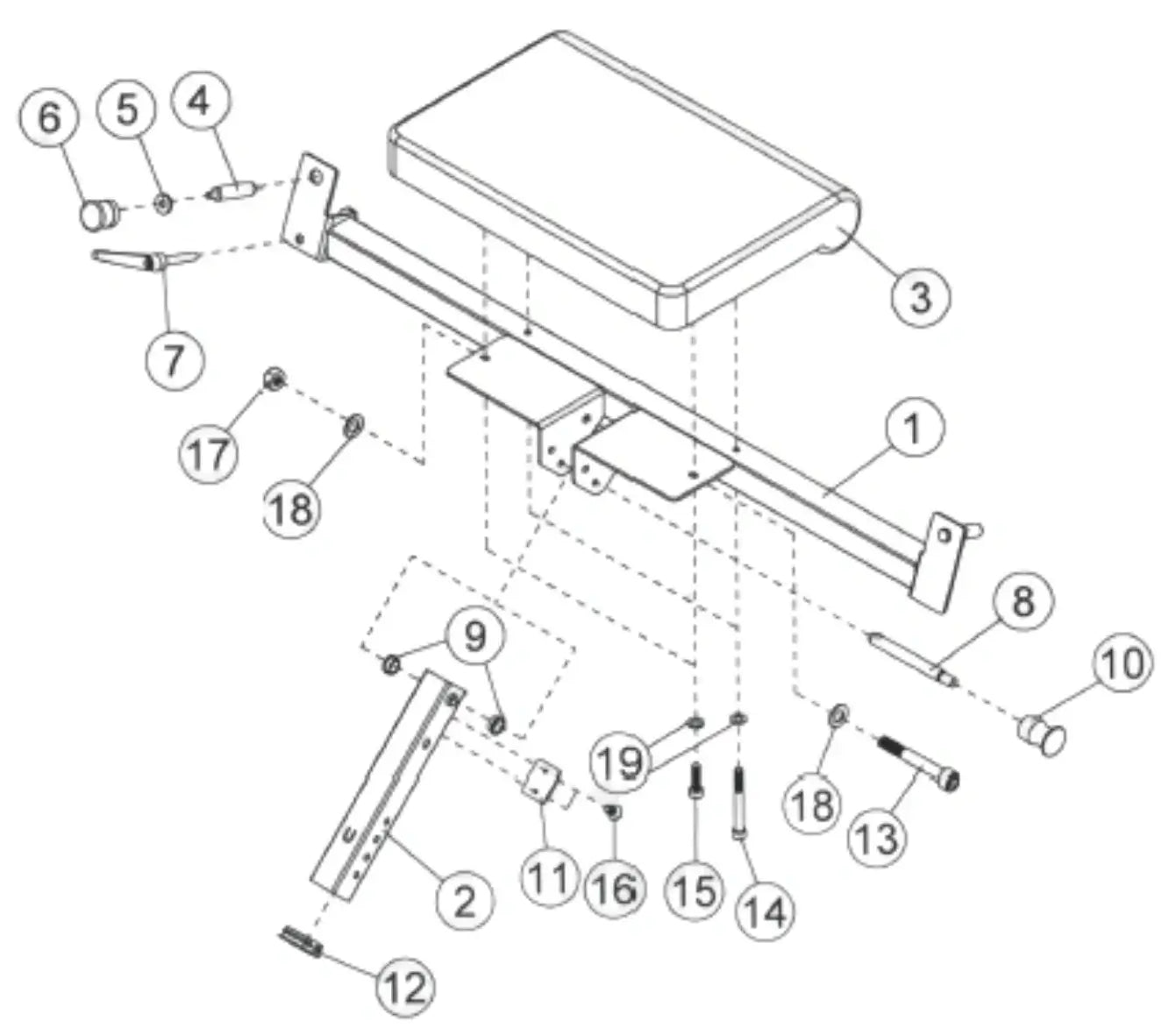 French Fitness FSR-HTB Hip Thruster Bench - FSR50/FSR20 (New) Image 2