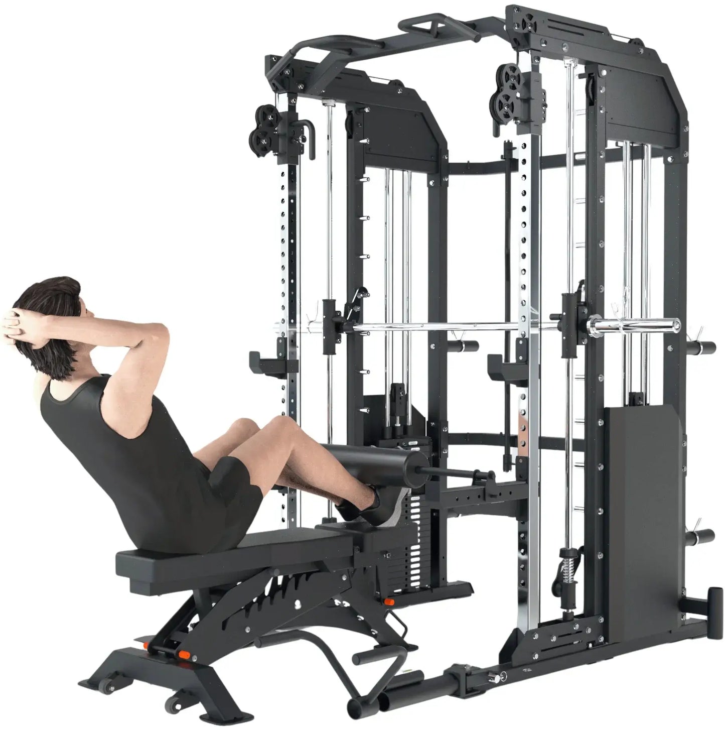 French Fitness FSR50 Dual Cable & Smith Rack Home Gym (New) Image 13