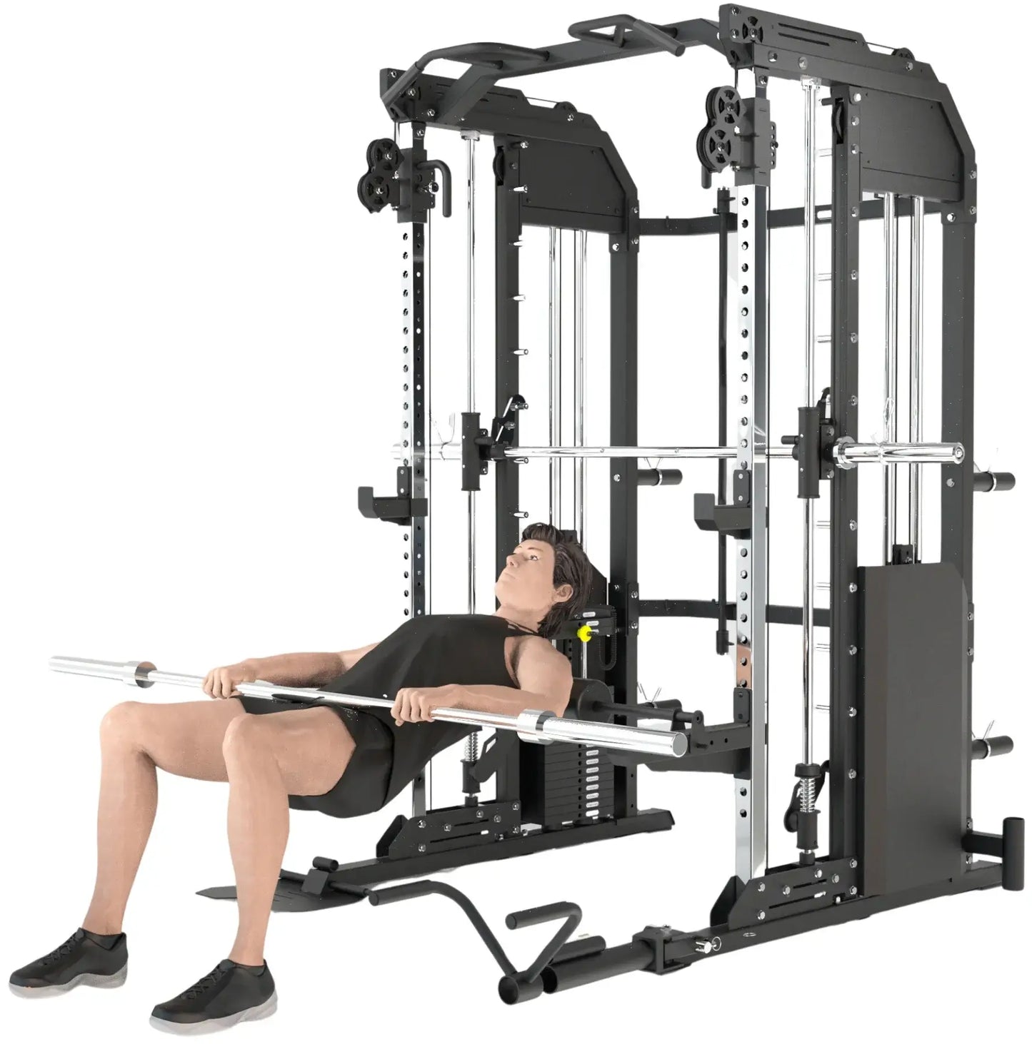 French Fitness FSR50 Dual Cable & Smith Rack Home Gym (New) Image 10