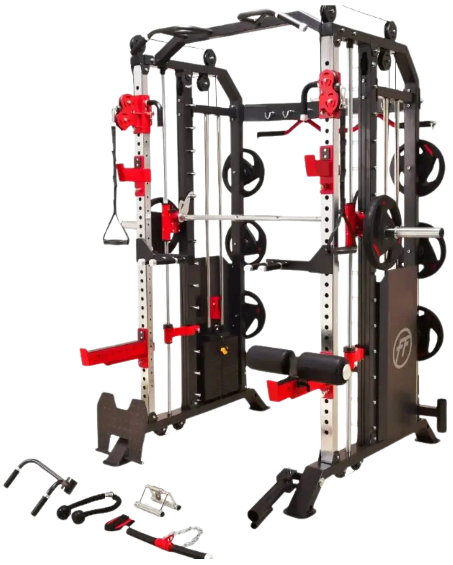 French Fitness FSR50 Dual Cable & Smith Rack Home Gym (New) Image