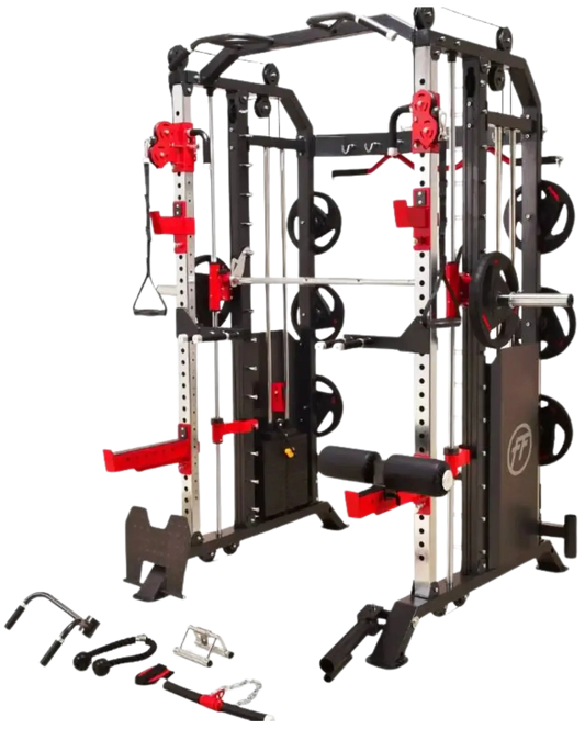 French Fitness FSR50 Dual Cable & Smith Rack Home Gym (New) Image