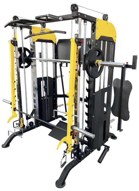 French Fitness FSR90 Functional Trainer Smith Machine New Angled Front View