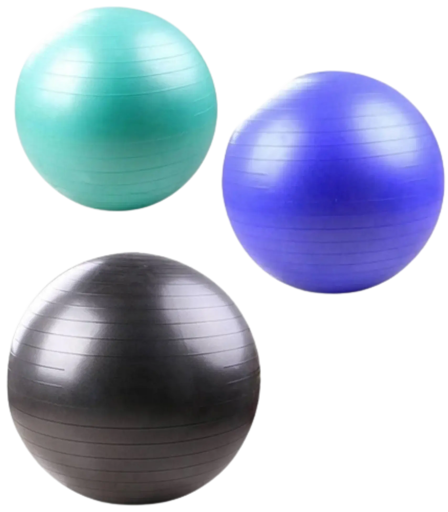 French Fitness - Anti Burst Stability Exercise Ball Set of 3 (55 to 75 cm) (New) - Front View