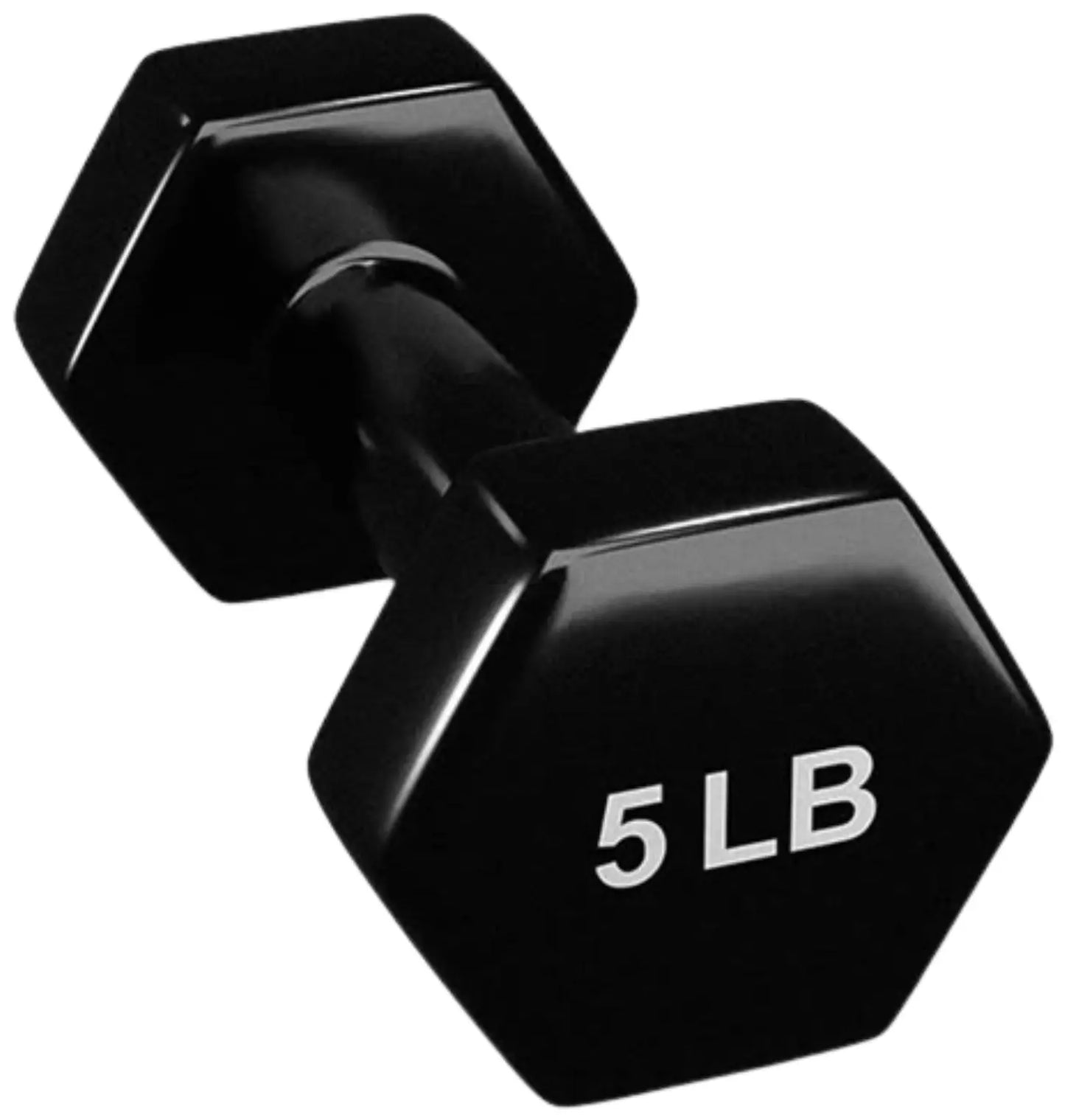 French Fitness Colorful Hex Vinyl Dumbbell Set 1 to 10 lbs w/Rack (New) Image 11