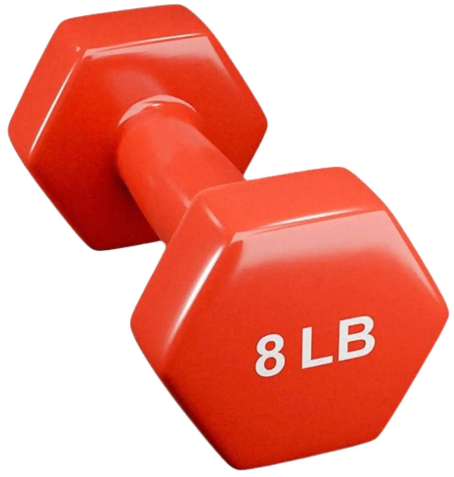 French Fitness Colorful Hex Vinyl Dumbbell Set 1 to 10 lbs w/Rack (New) Image 8