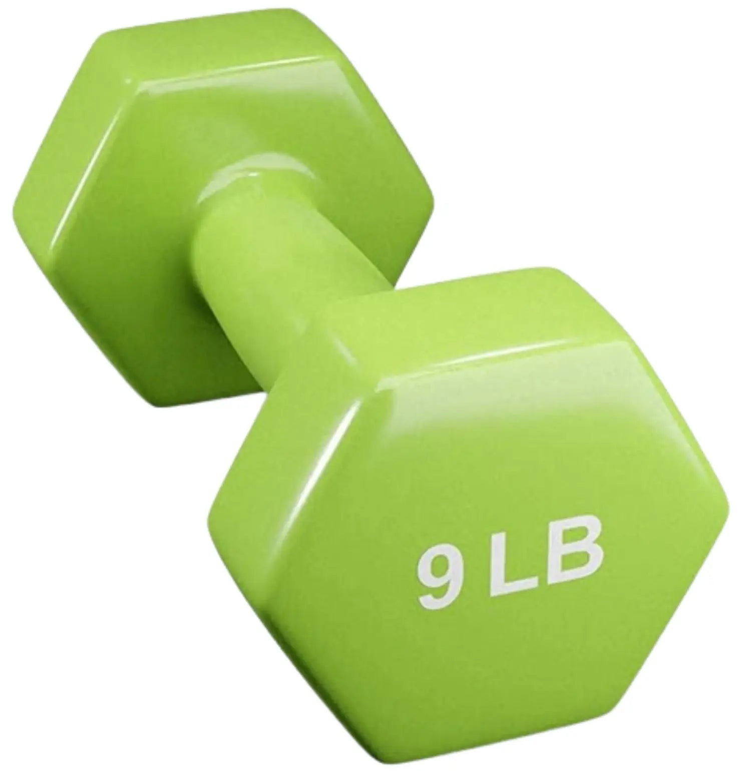 French Fitness Colorful Hex Vinyl Dumbbell Set 1 to 10 lbs w/Rack (New) Image 7