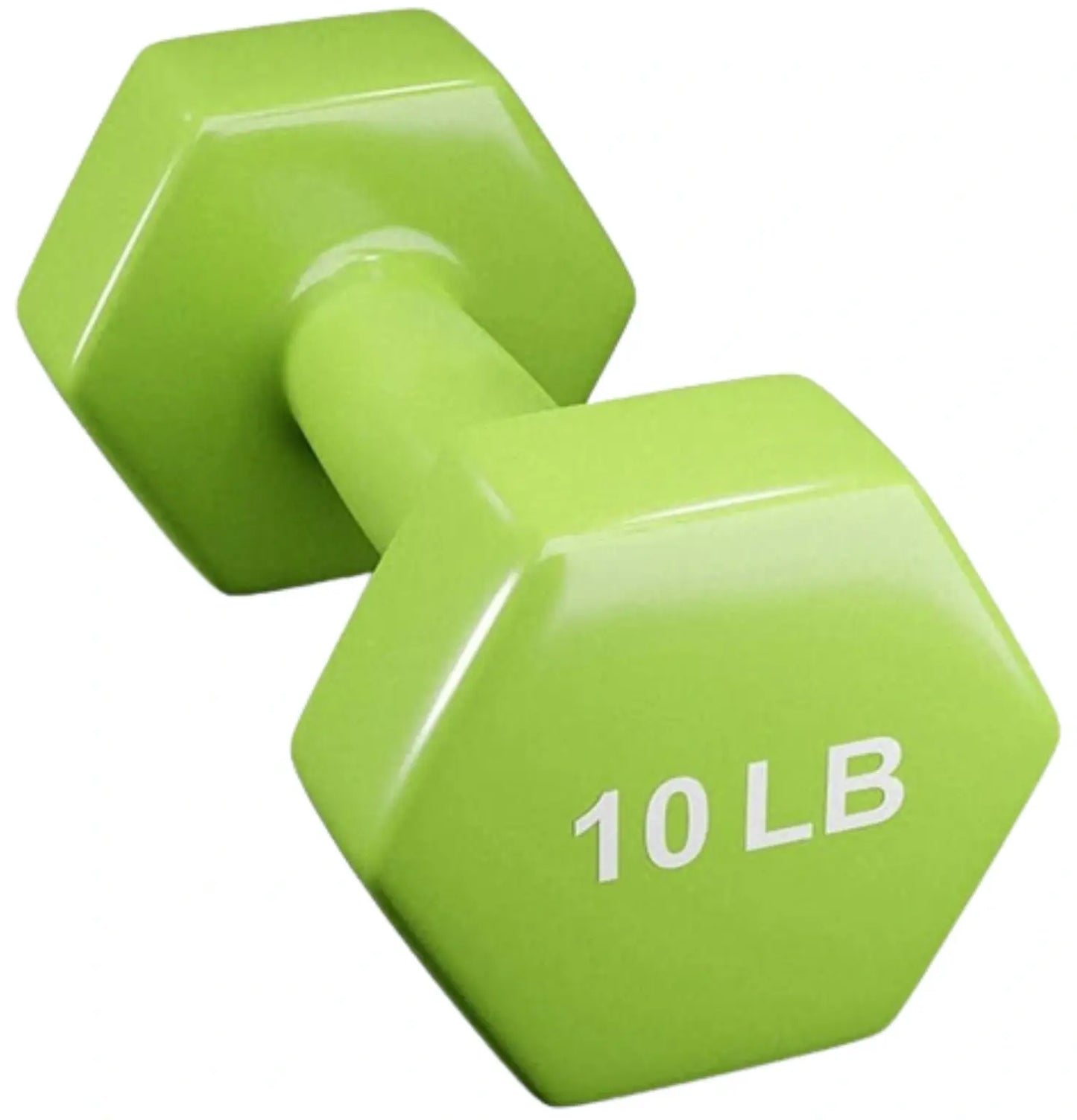 French Fitness Colorful Hex Vinyl Dumbbell Set 1 to 10 lbs w/Rack (New) Image 6