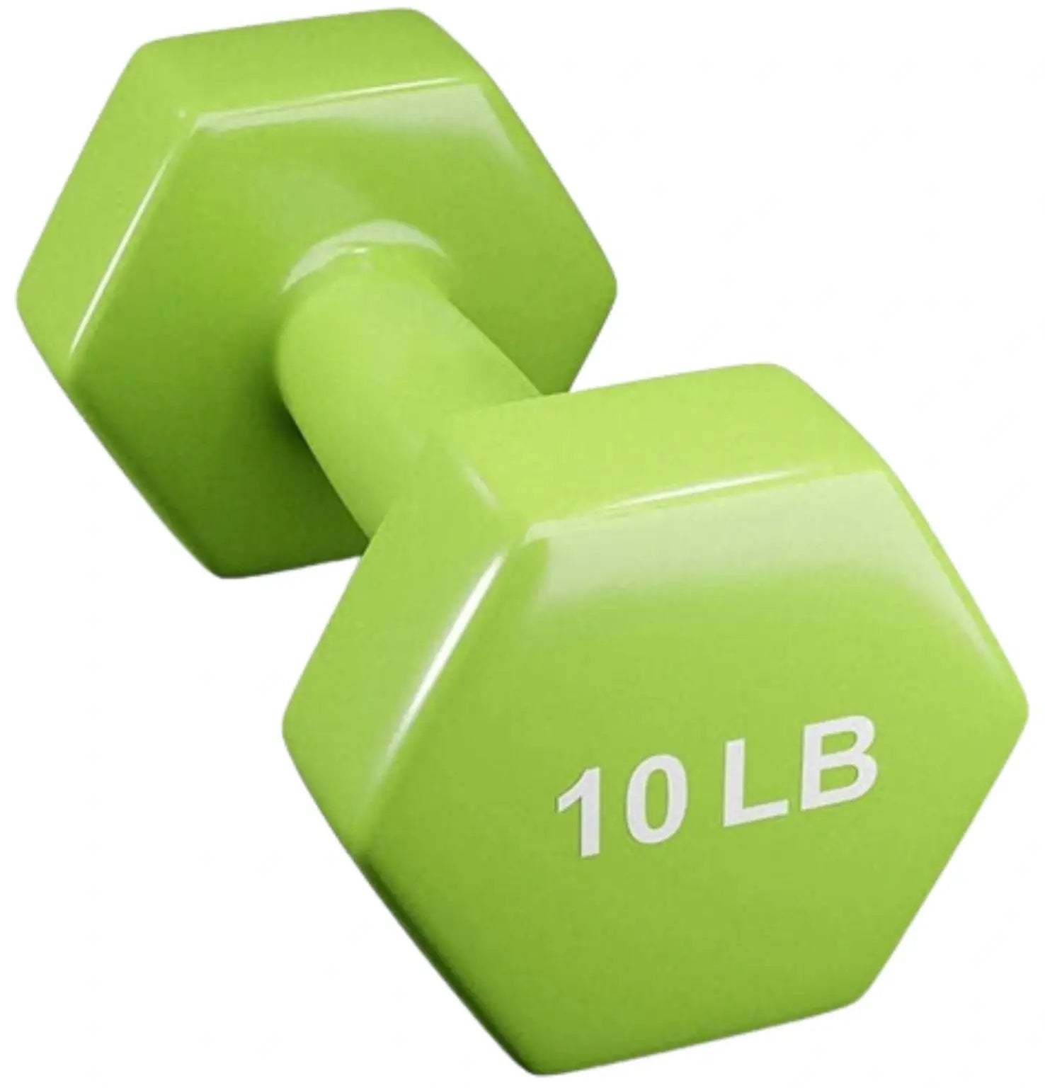 French Fitness Colorful Hex Vinyl Dumbbell Set 1 to 10 lbs w/Rack (New) Image 6