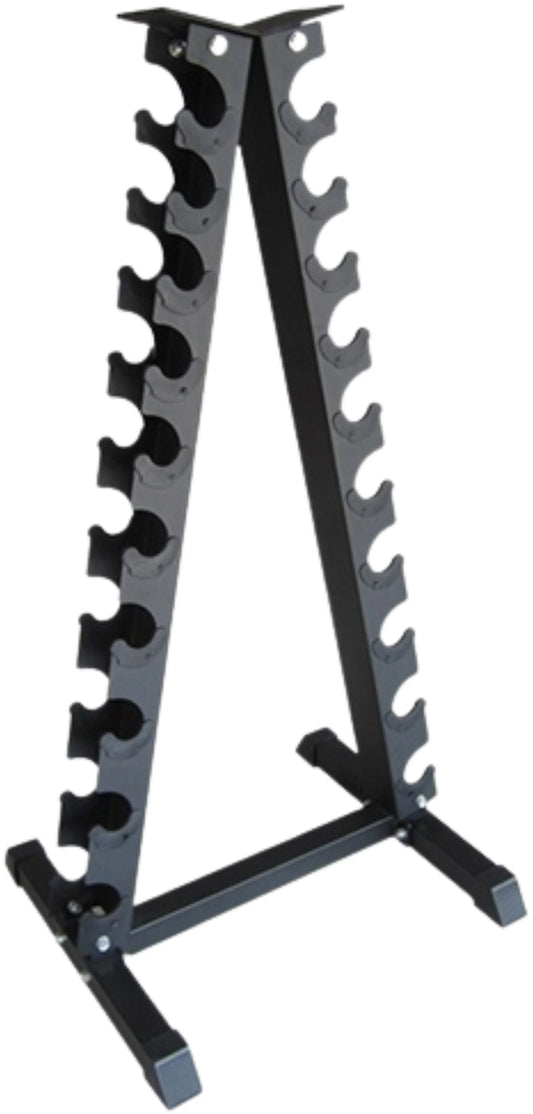 French Fitness Colorful Hex Vinyl Dumbbell Set 1 to 10 lbs w/Rack (New) Image 2